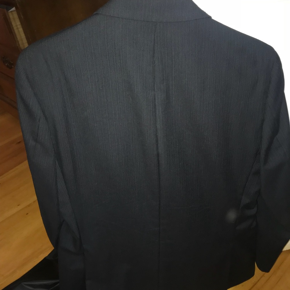 Men’s navy pinstripe suit